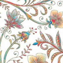 Red Jacobean Orchid Florentine Print Paper ~ Carta Fiorentina Italy